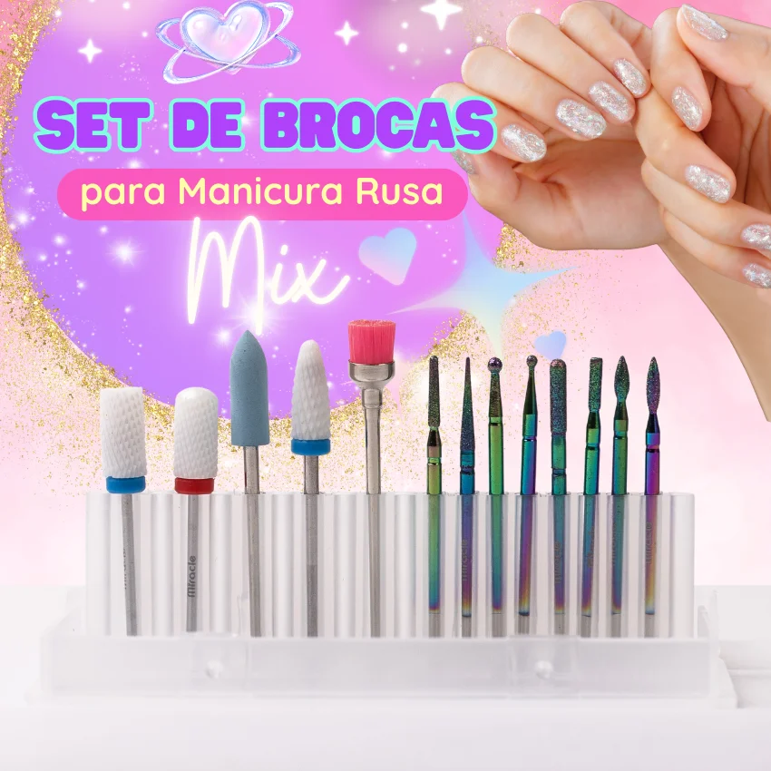 Set Broca Manicure Rusa Mix